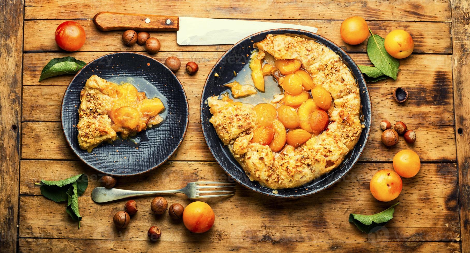 Rustic plum cake photo