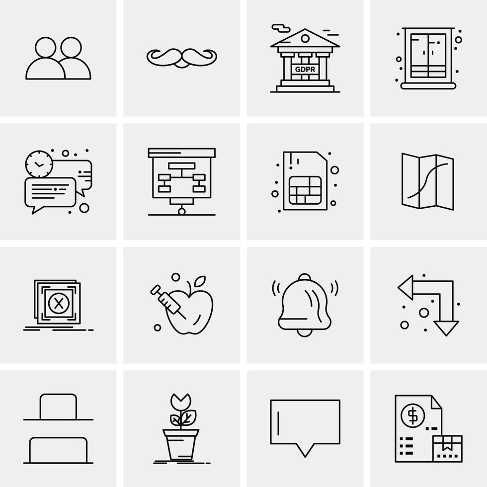 100 iconos de negocios sólidos para web y material impreso vector