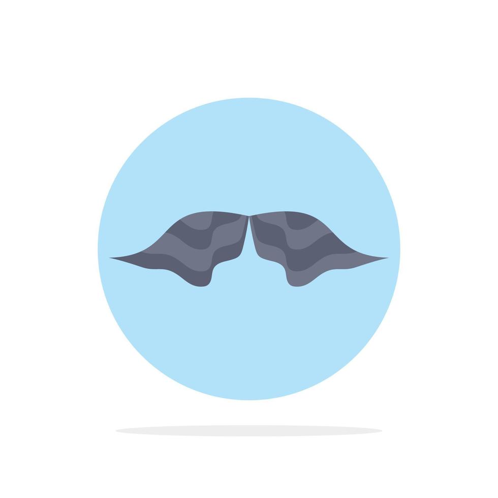 moustache Hipster movember male men Flat Color Icon Vector