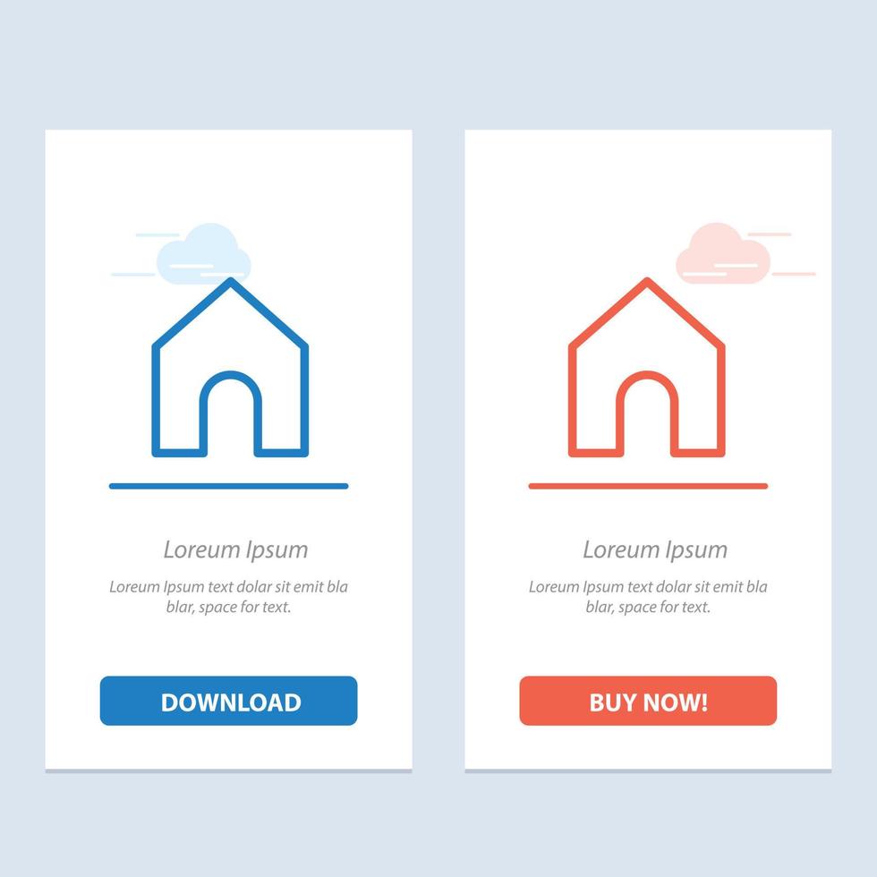 Home Instagram Interface  Blue and Red Download and Buy Now web Widget Card Template vector