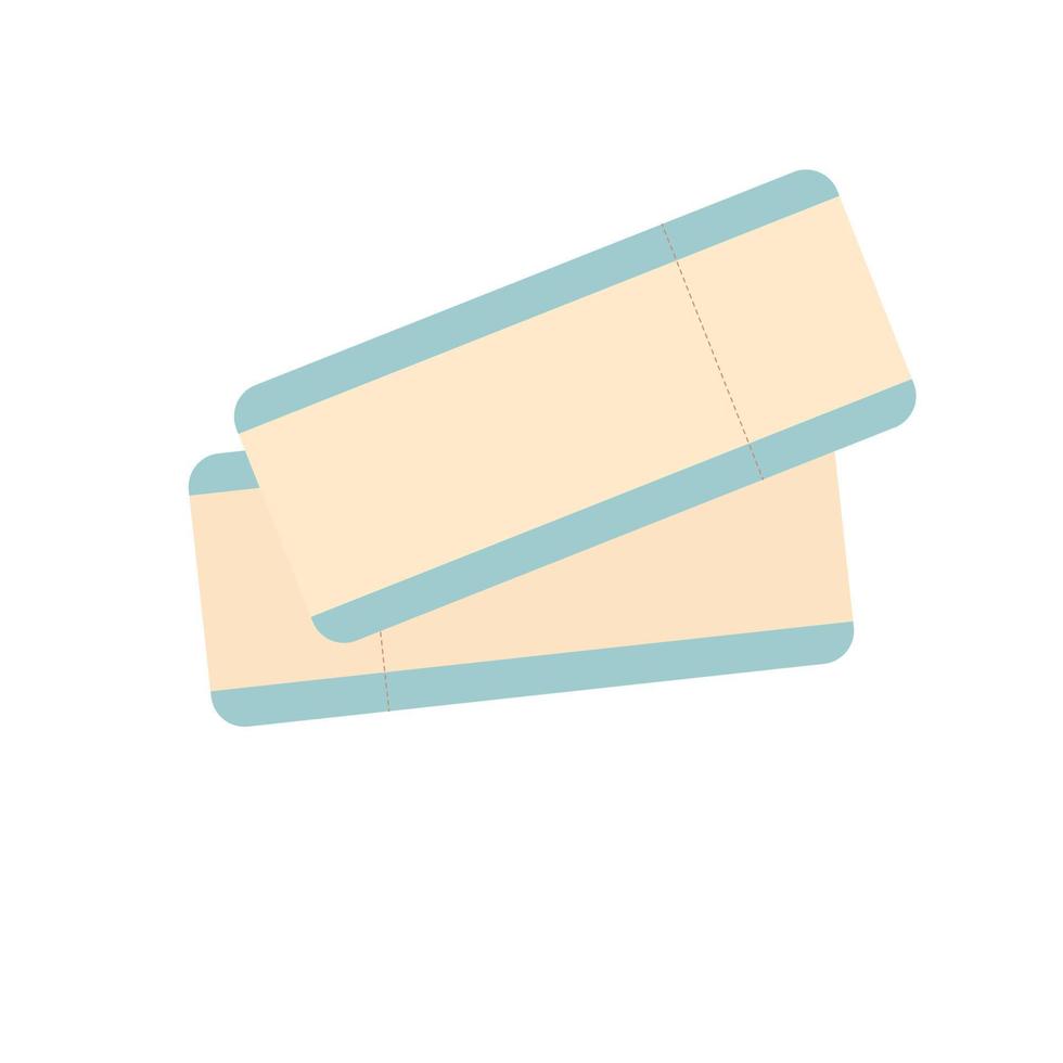 Boarding pass for an airplane flight without an inscription. Vector illustration of the ticket