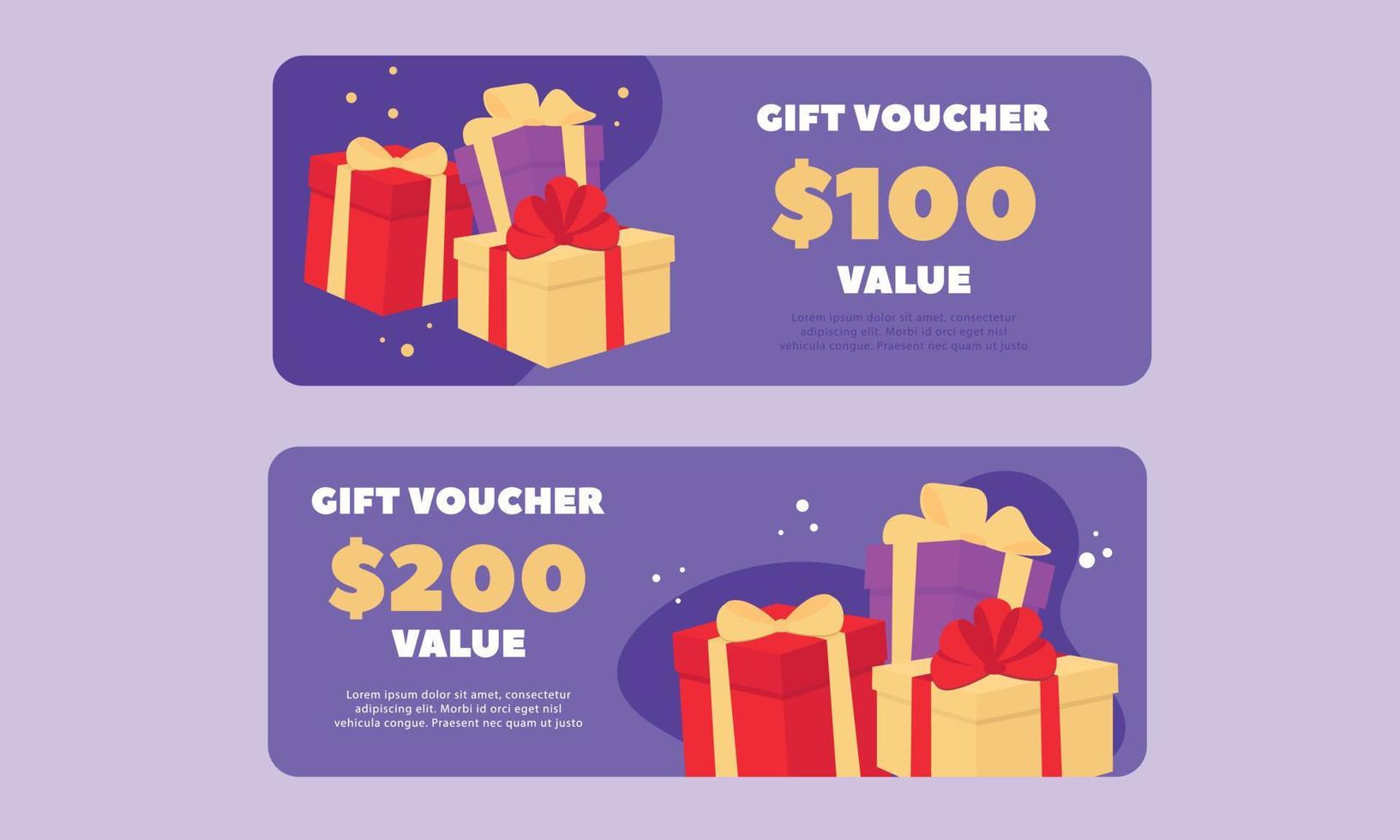 Gift voucher with a drawing of gifts. Sale, discountGift voucher with a drawing of gifts. Sale, discount vector