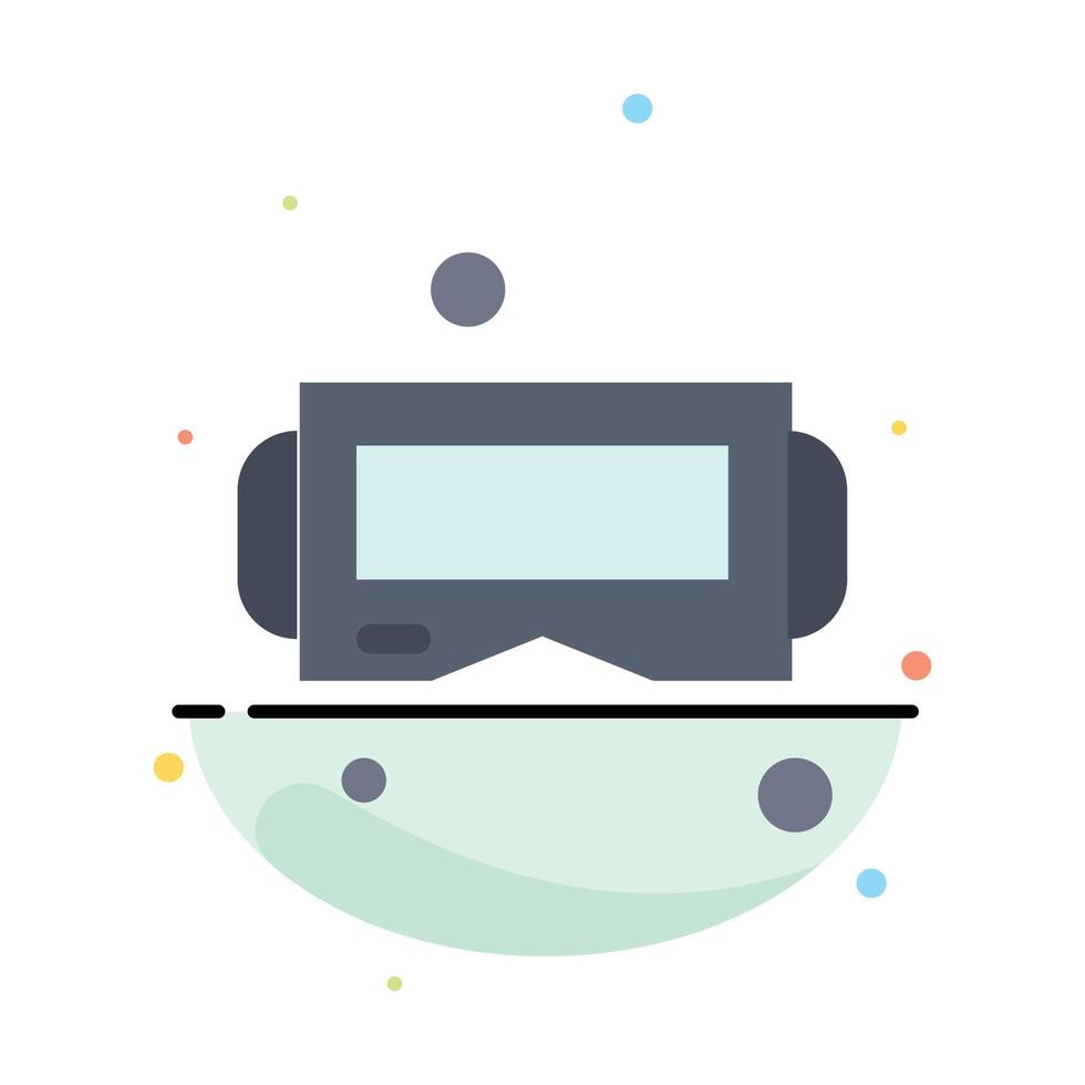 Device Glasses Google Glass Smart Abstract Flat Color Icon Template vector