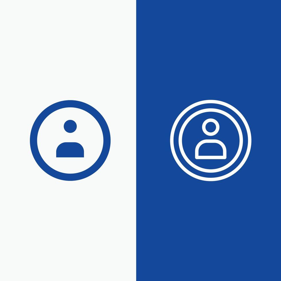 Interface Navigation User Line and Glyph Solid icon Blue banner Line and Glyph Solid icon Blue banne vector