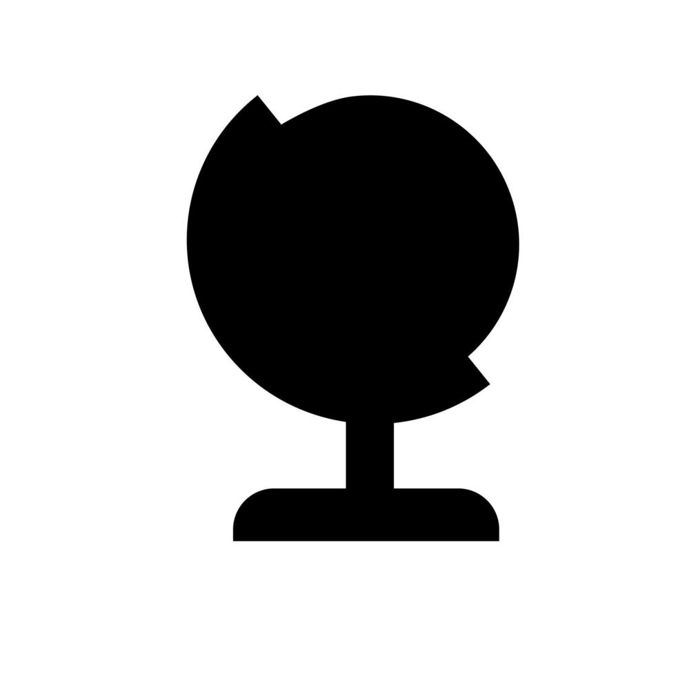 Black silhouette globe. Vector illustration