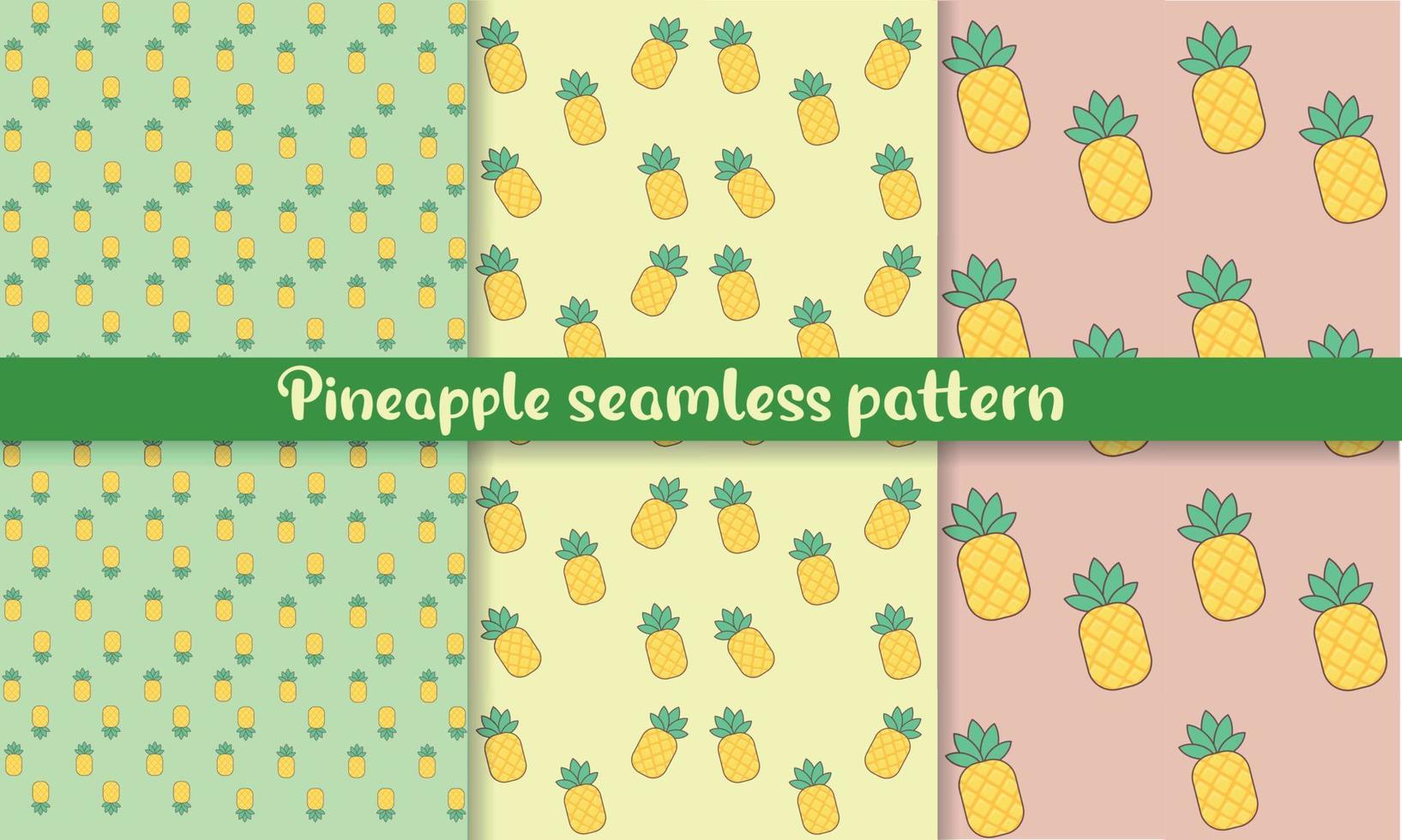 Seamless Pineapple pattern in light colours vector