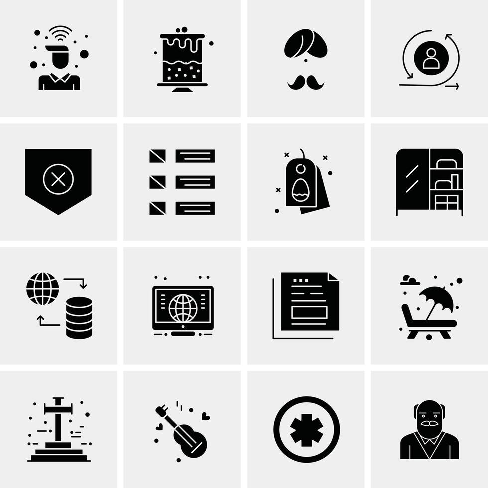 16 Universal Business Icons Vector Creative Icon Illustration to use in web and Mobile Related proje