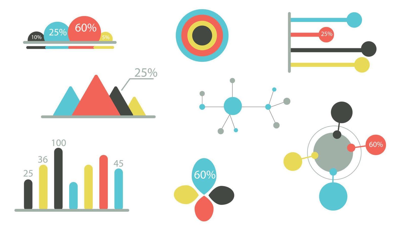 Set of infographic elements data visualization vector design template ...