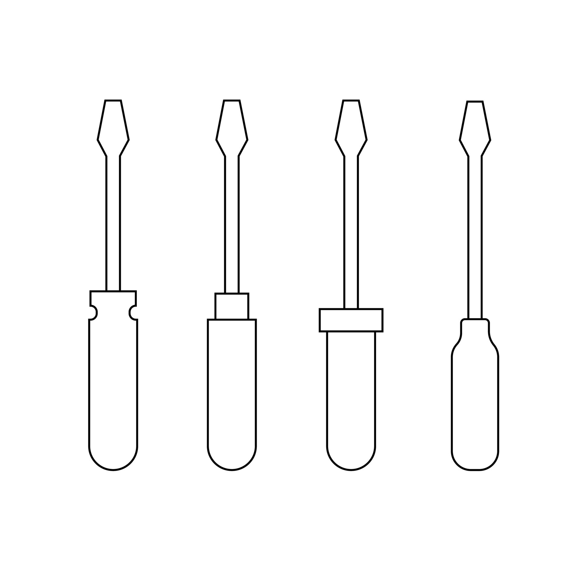 Tool set screwdriver in line style. Vector illustration 13461171 Vector