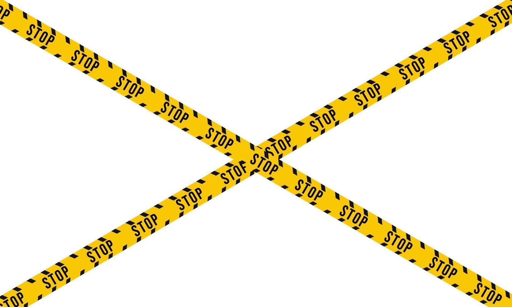 Barrier stop tape on white background. Stop. Vector illustration