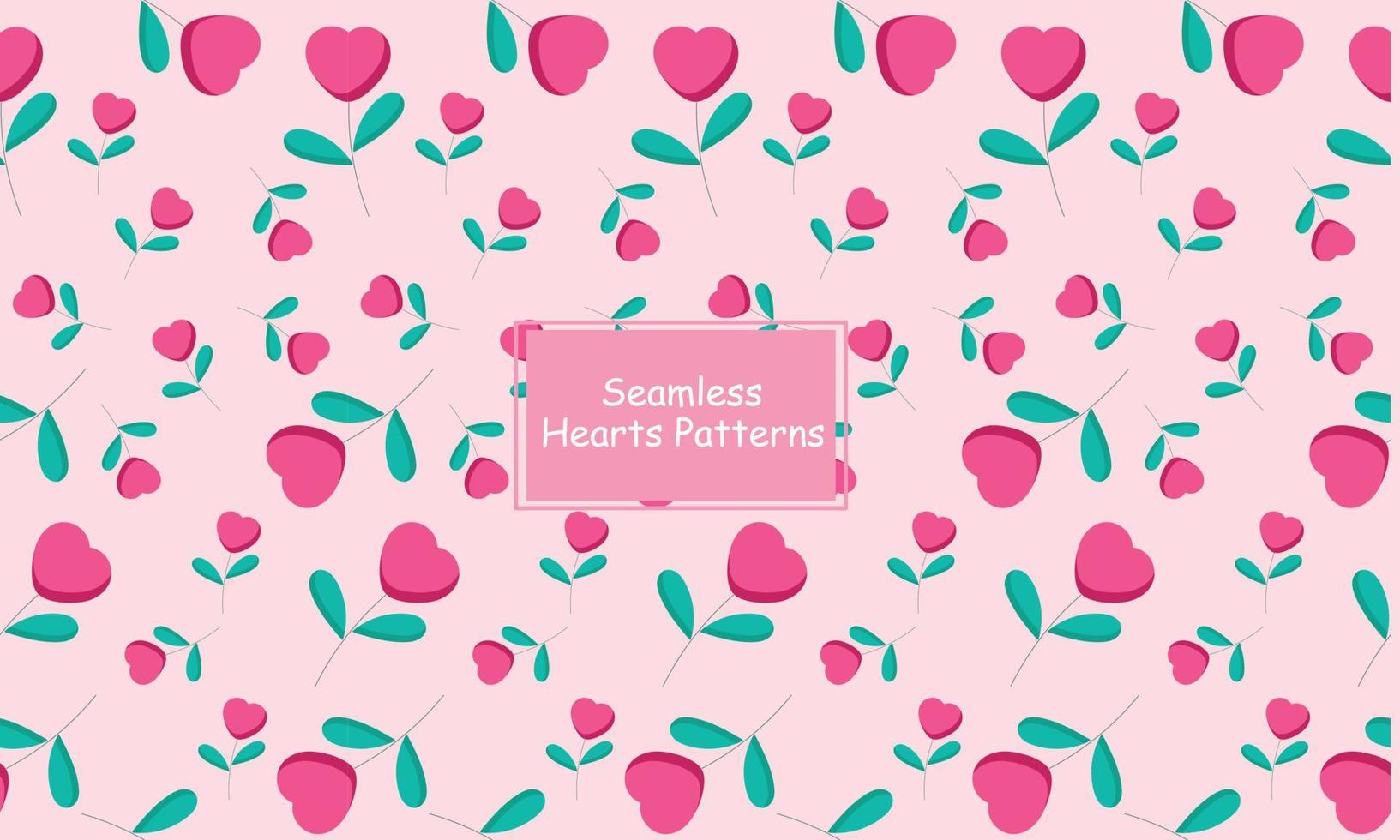 Seamless heart pattern in soft pink vector