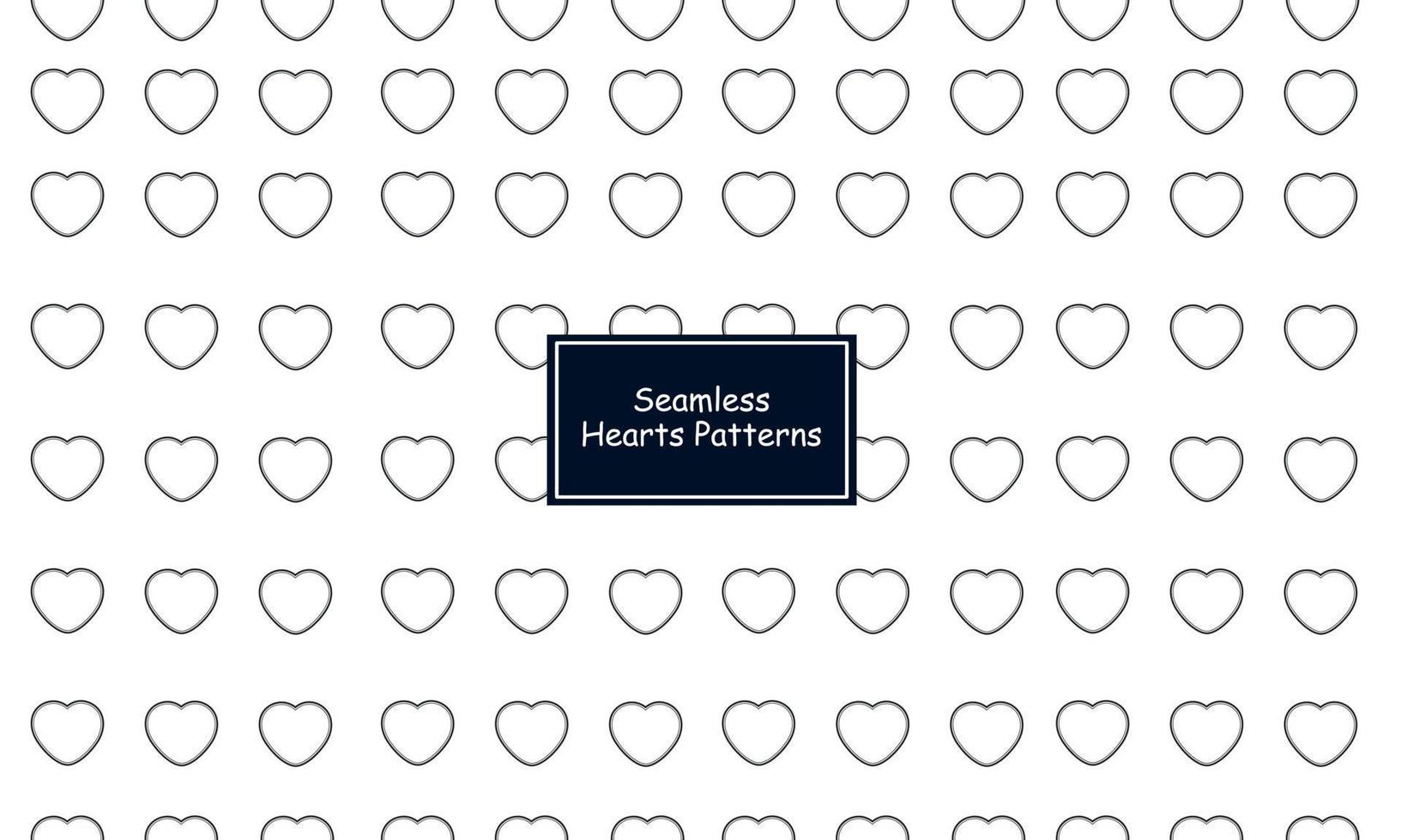 Seamless black and white hearts pattern in a line styleSeamless black and white hearts pattern in a line style vector