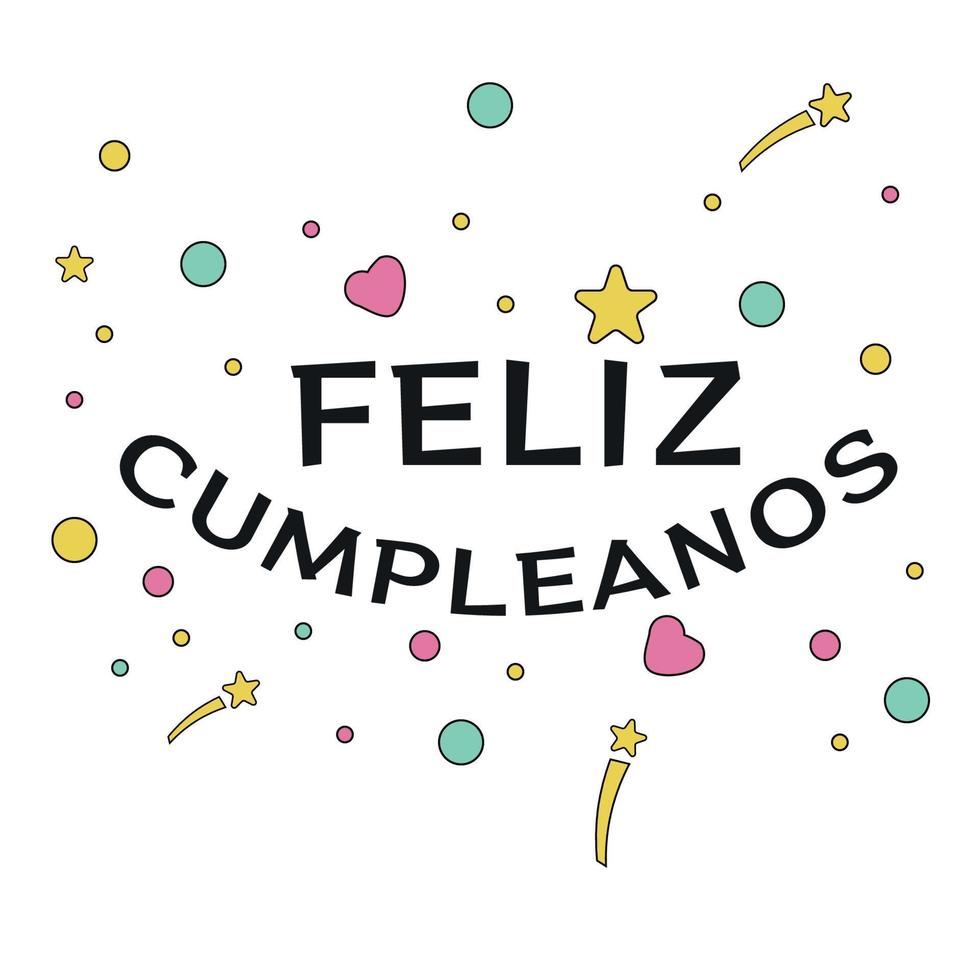 letras de cumpleaños con estrellas. vector