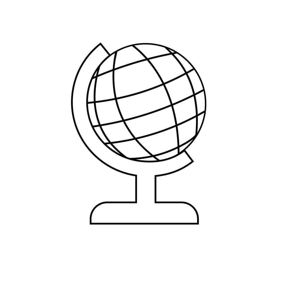 Line Style Globe. Vector illustration