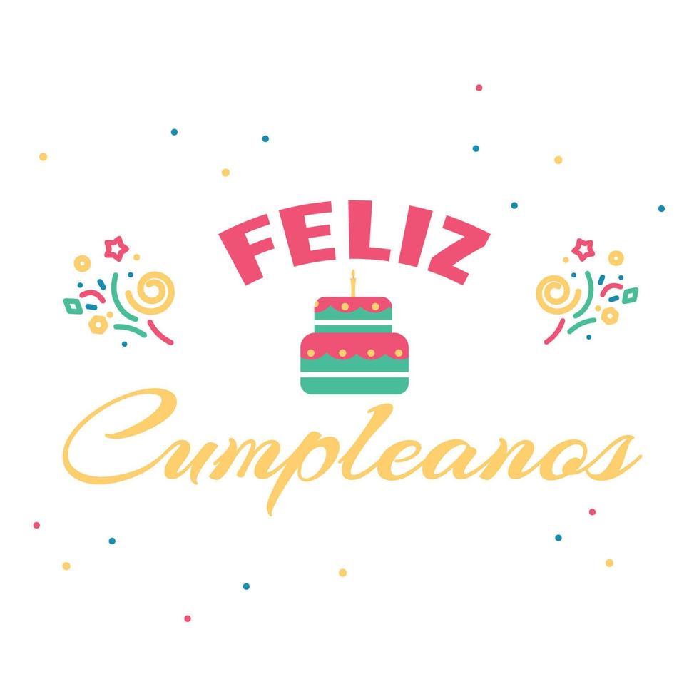 Happy birthday lettering. Vector