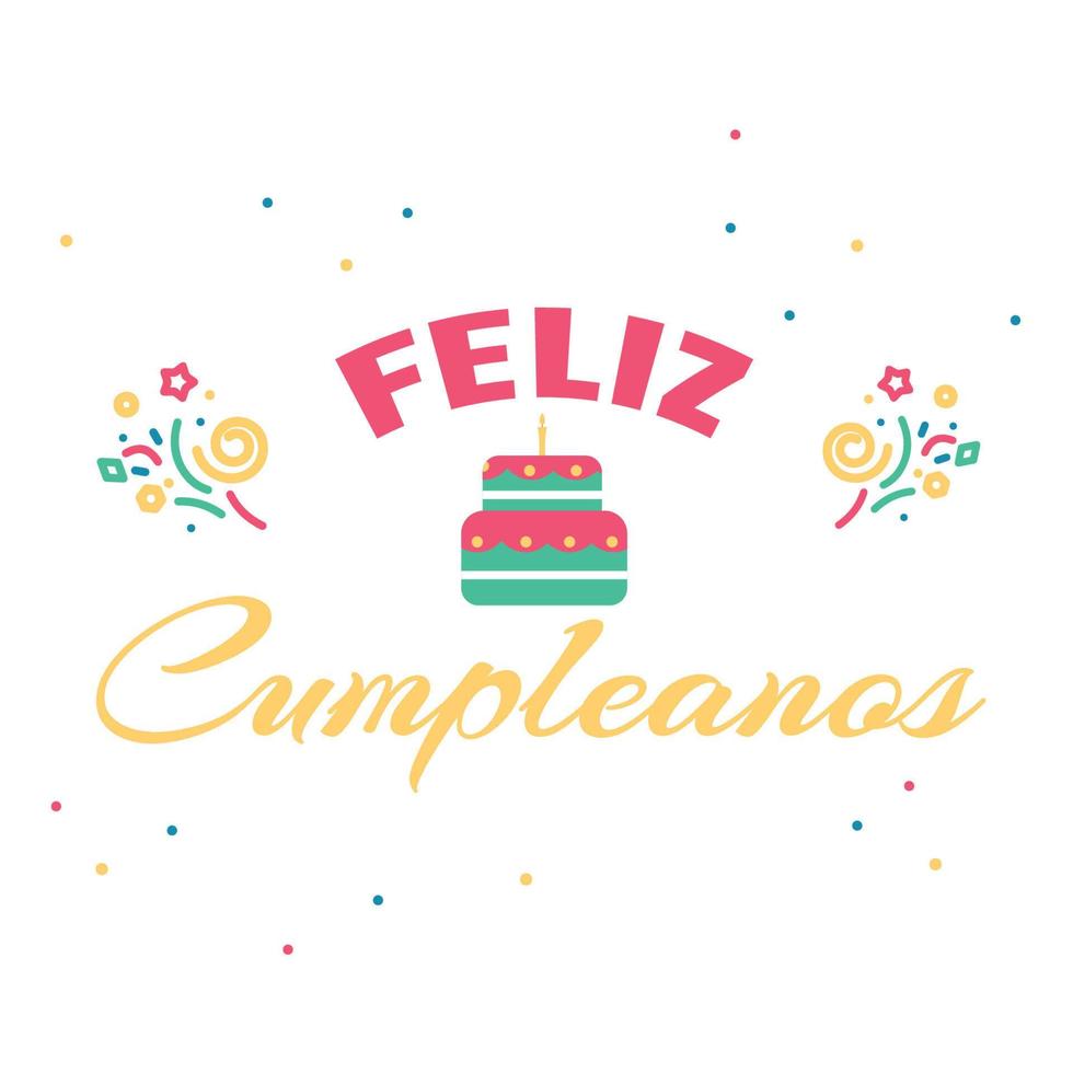 letras de feliz cumpleaños. vector