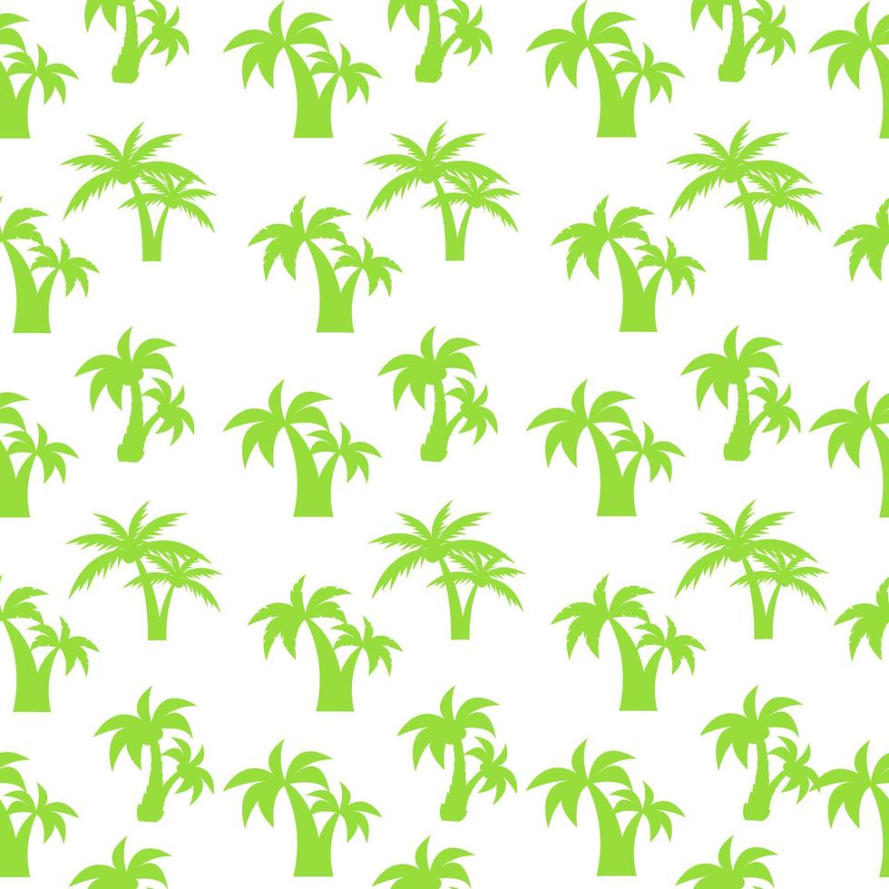 Seamless silhouette pattern of paired palm trees. Vector. vector