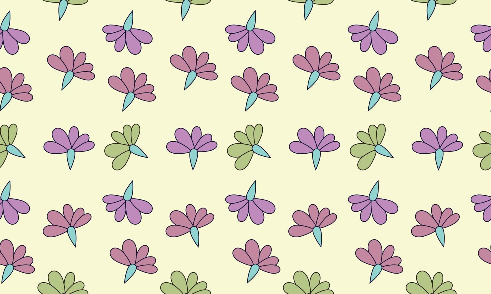 Seamless flower bud pattern vector