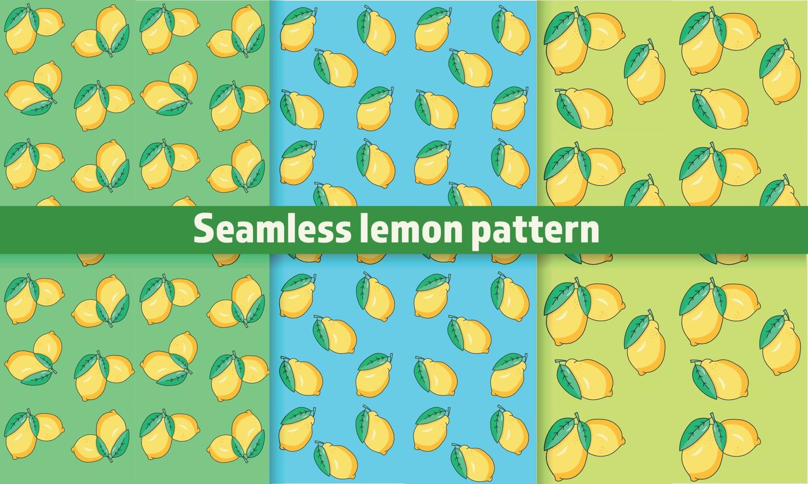 Seamless yellow lemon pattern in bright style vector