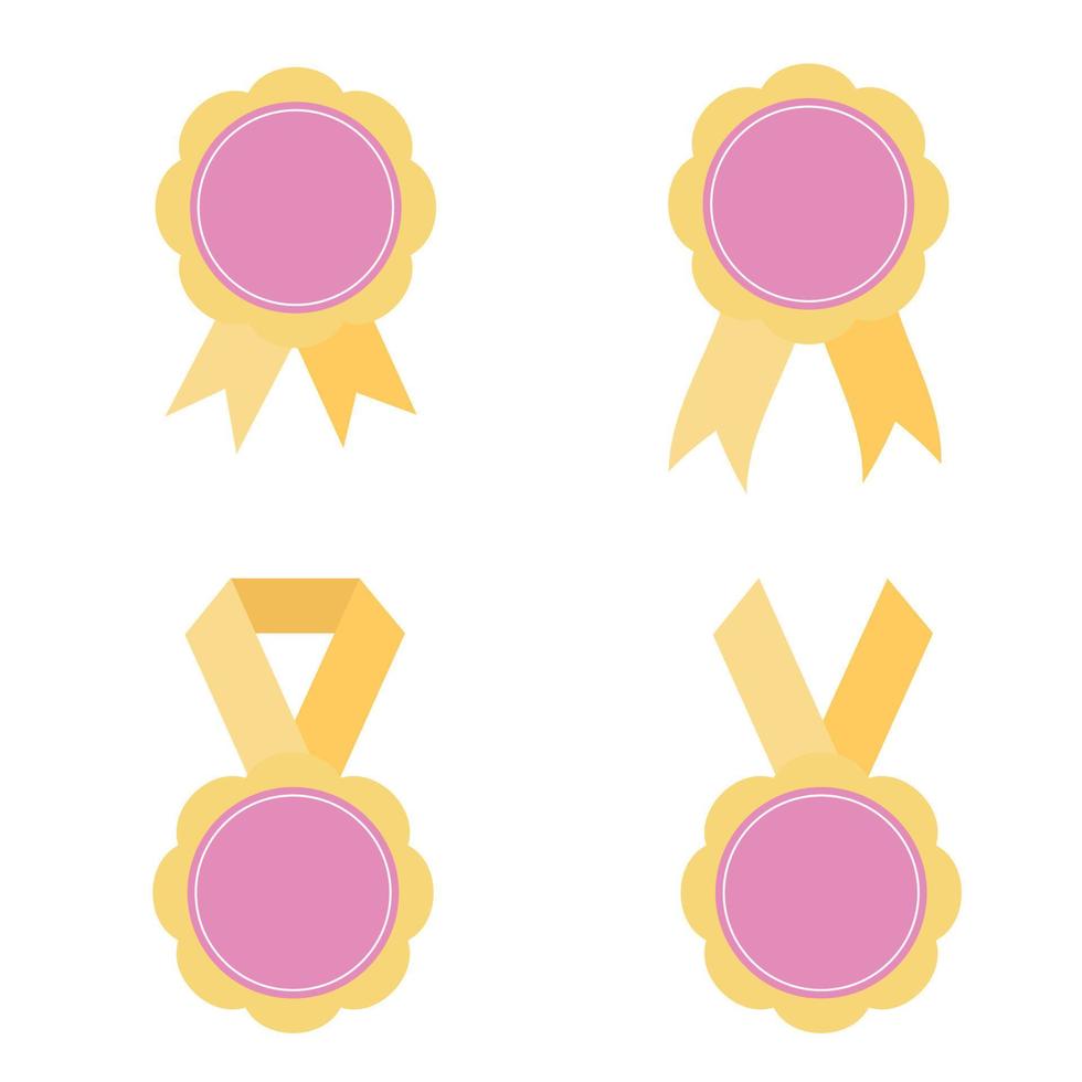 Ribbon badge set. Vector illustration