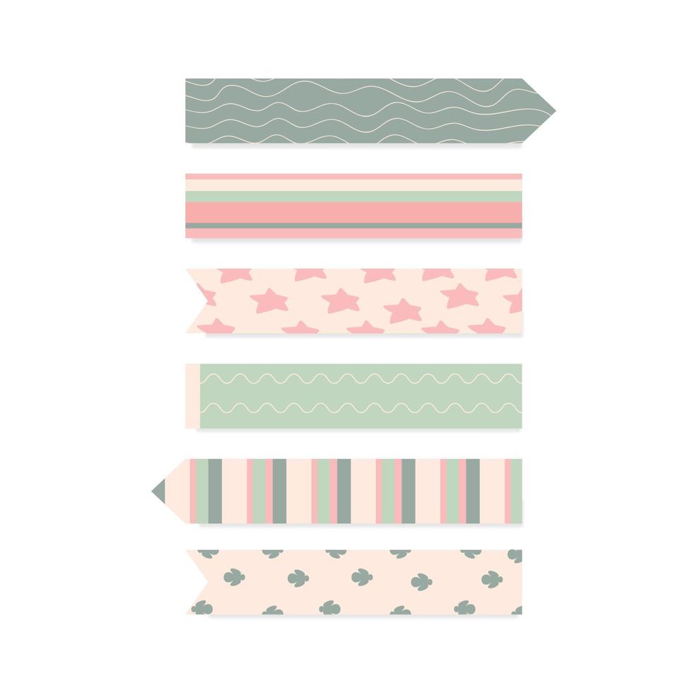 Set of different stickers, labels for notebook.  Vector illustration