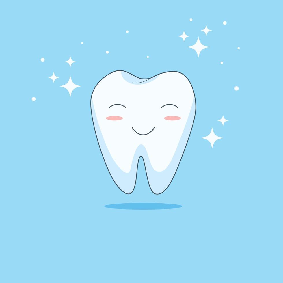 Illustration of a white clean tooth vector