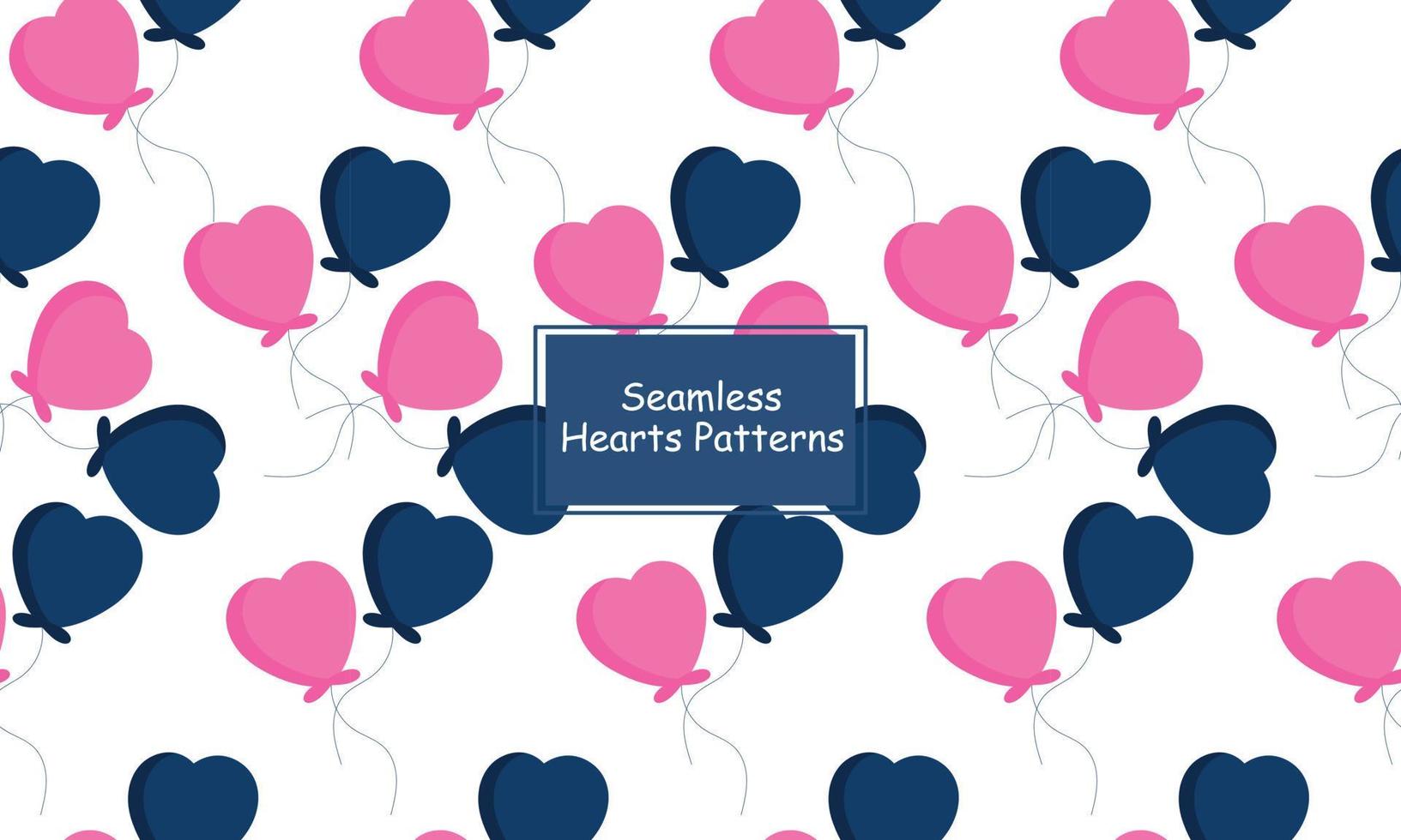 Seamless balloon hearts pattern vector