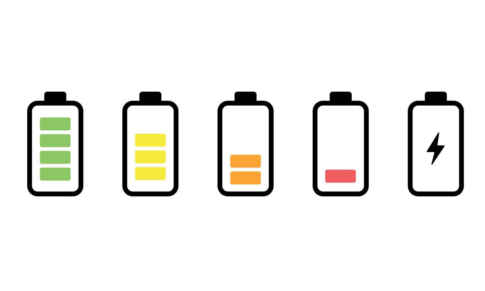 Battery charge. Charge level indicator. Fully charged vector