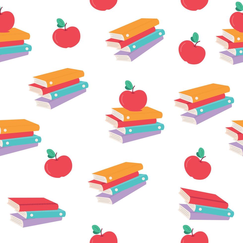 Seamless back to school pattern. Vector illustration