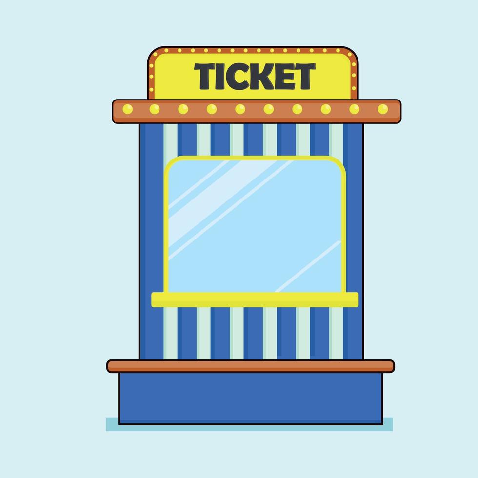 Circus ticket box office blue vector