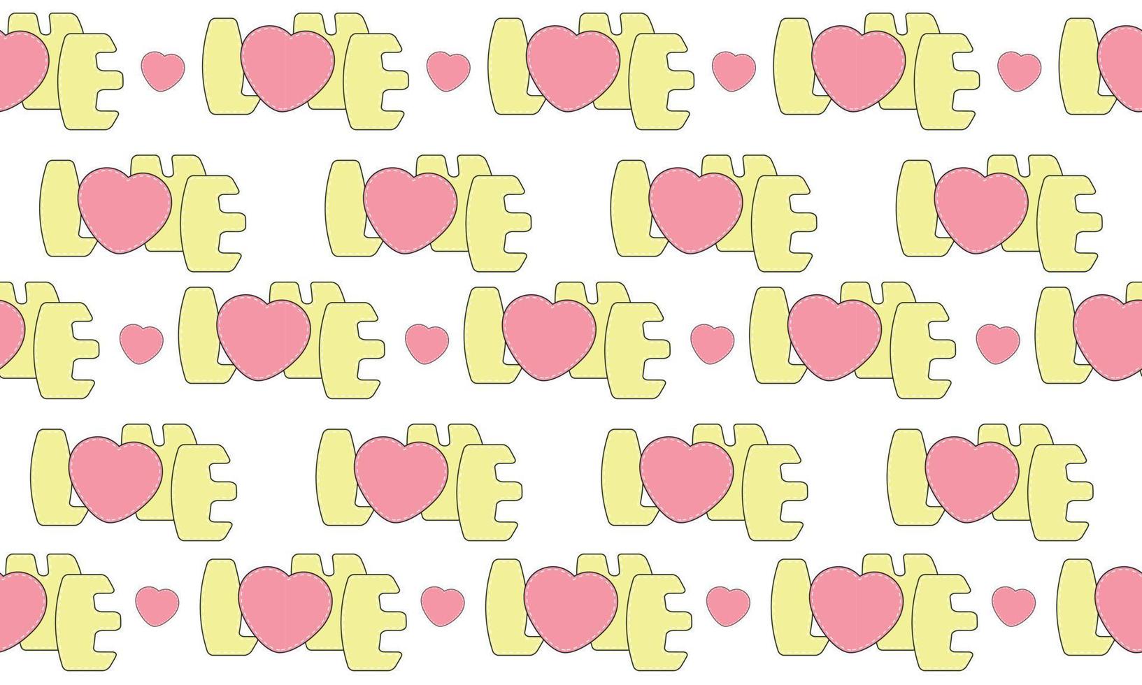 Seamless love lettering pattern vector