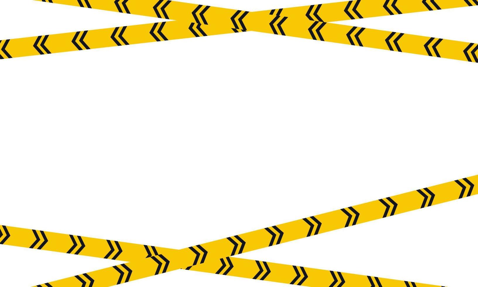 Safety warning banner template. Black-yellow-white striped banner. Vector illustration on white background.