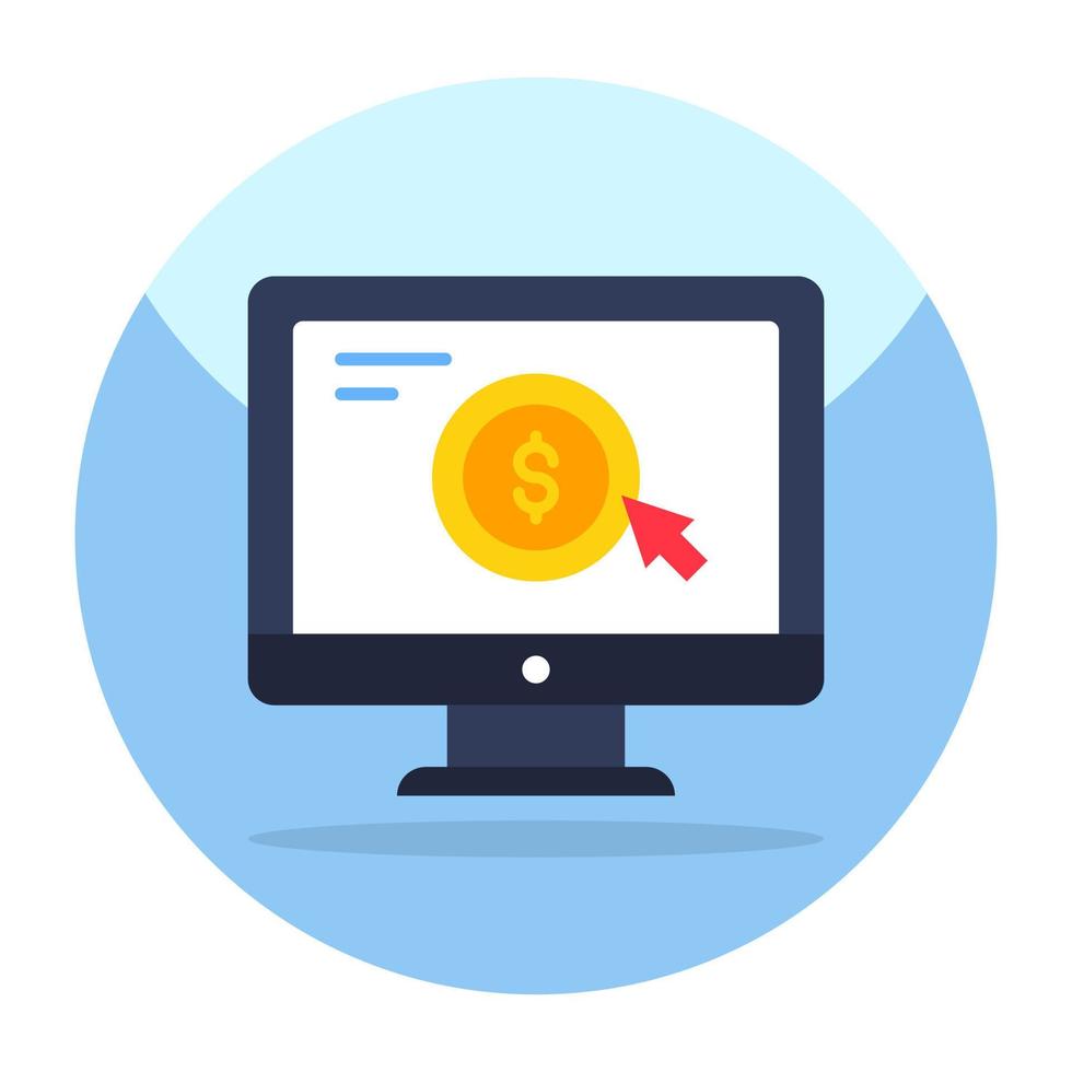 Modern design icon of pay per click vector