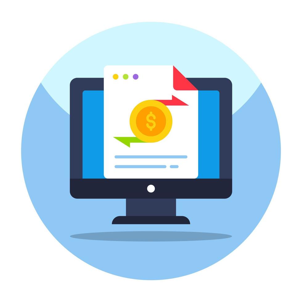 Editable design icon of online money transfer vector