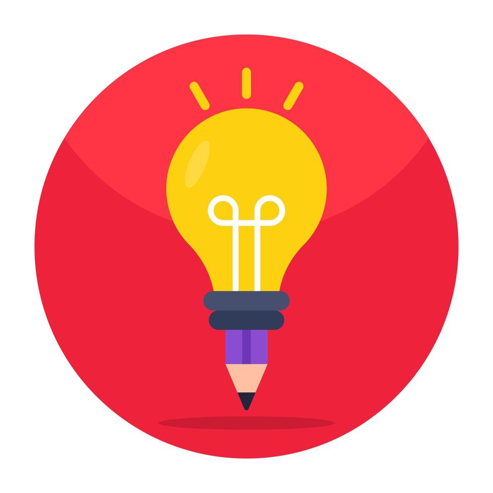 Flat design icon of creative writing vector