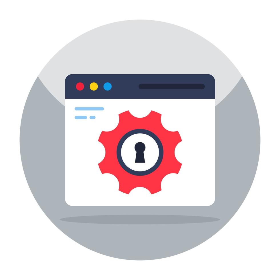 Trendy vector design of secure web setting