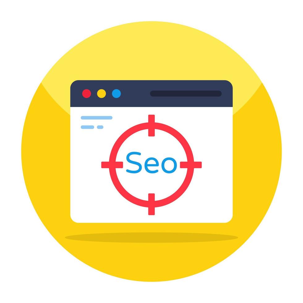 Colored design icon of seo target vector
