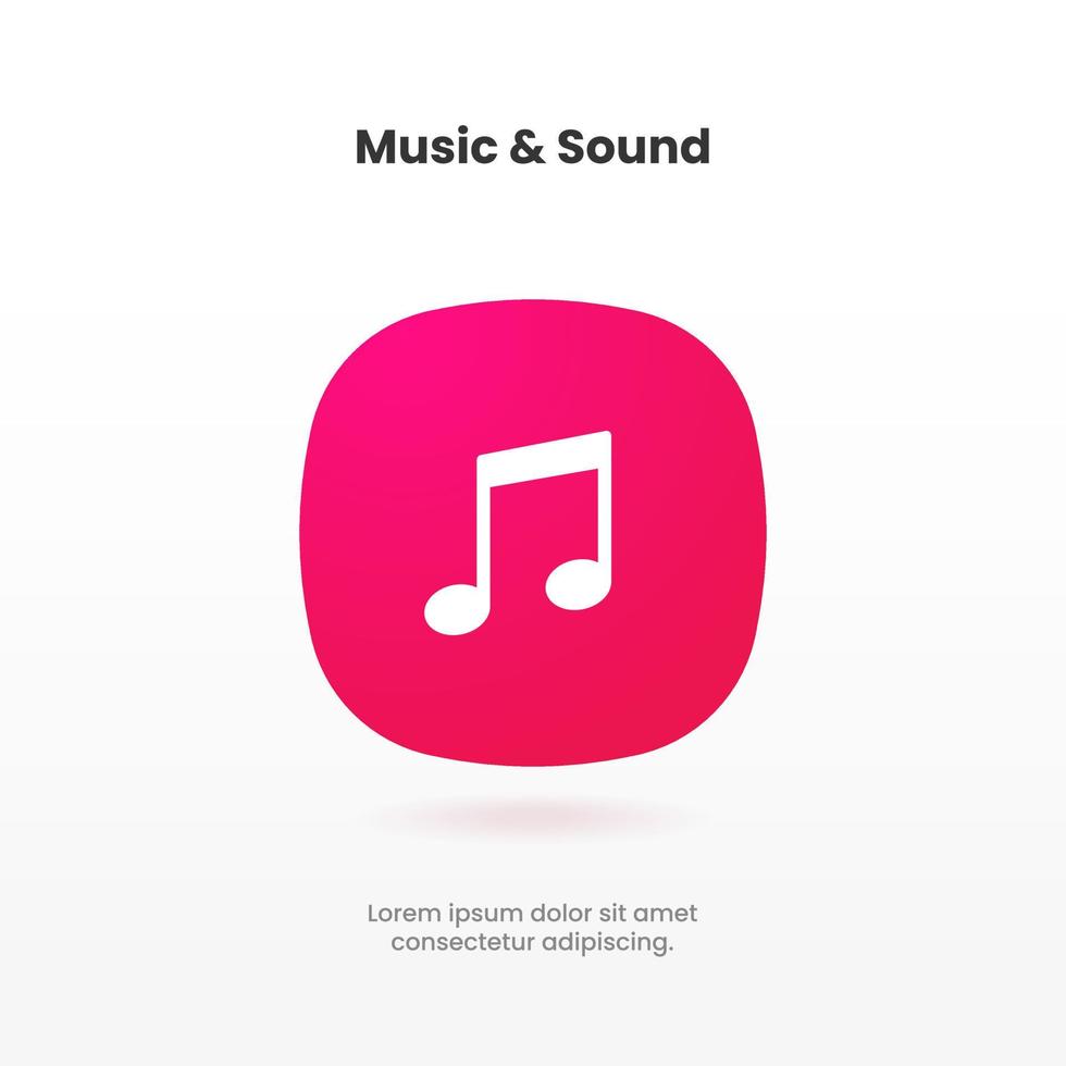 Speaker and sound icon. Computer voice icon. Megaphone and music icon. Sound pictogram. Musical