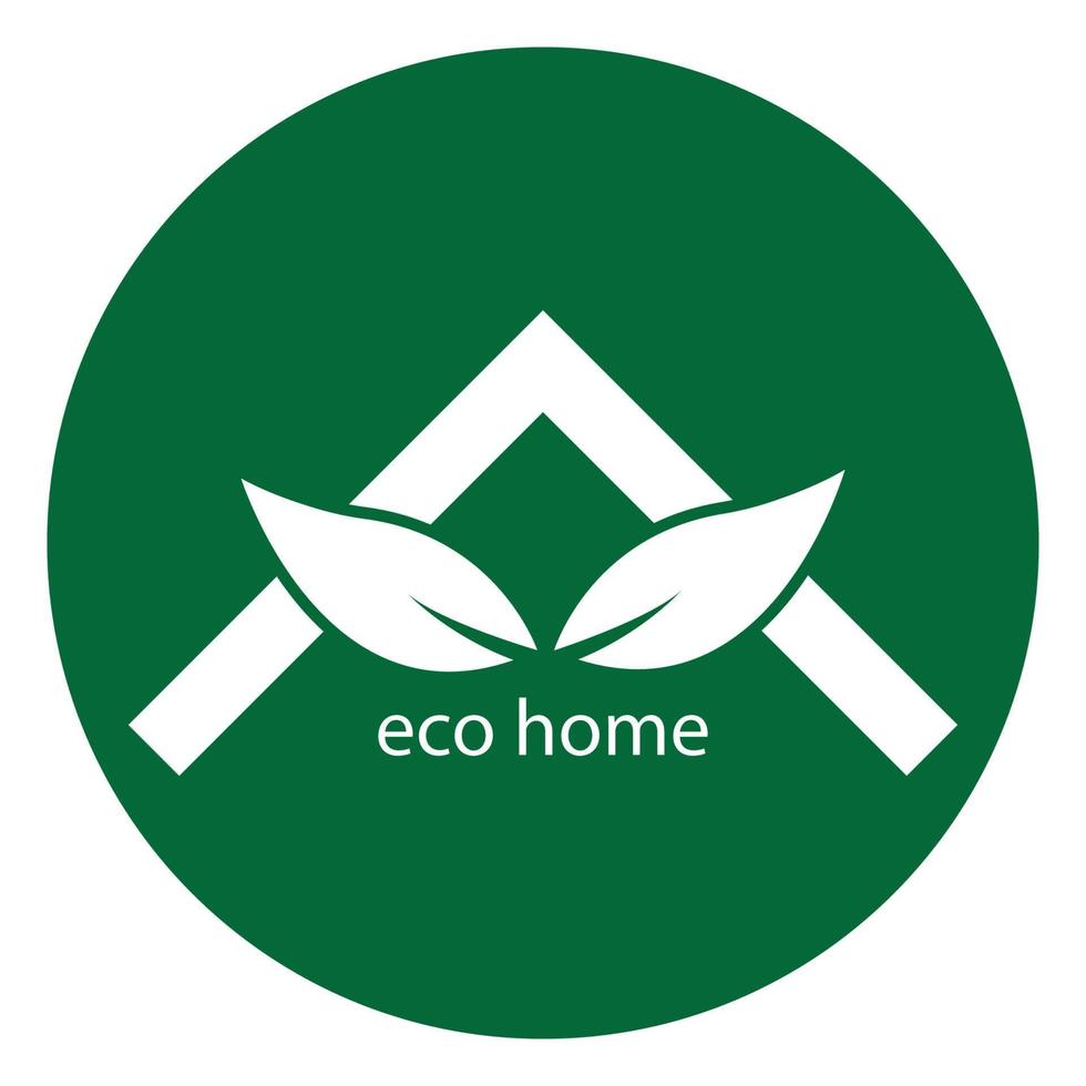 logotipo de casa ecológica vector