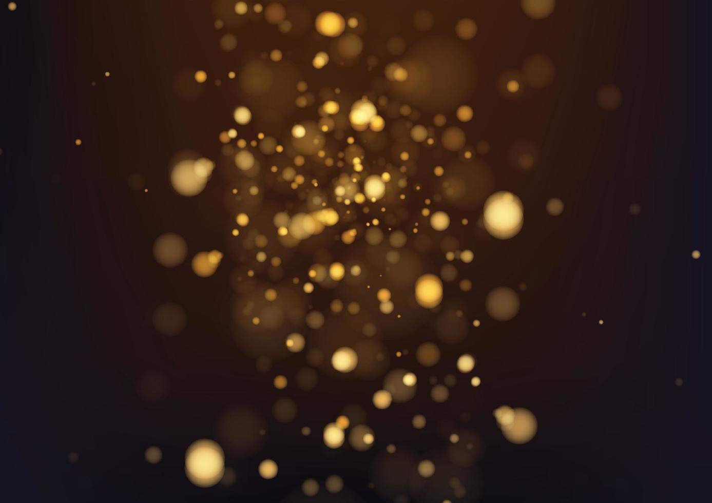 Gold glitter texture isolated with bokeh on background. Particles color Celebratory. Golden explosion of confetti Design. Vector illustration