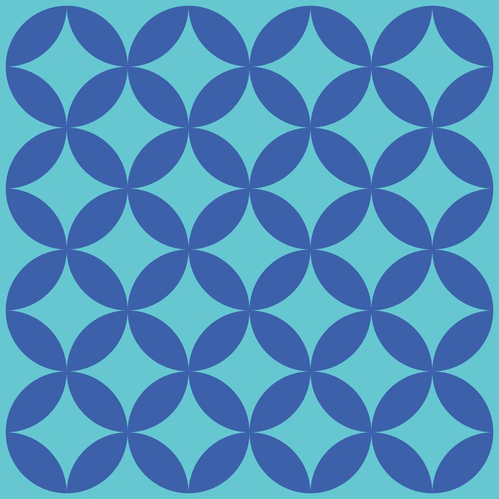 geometric background with a regular repeating quarter circle pattern. Abstract wallpaper on a bright blue background vector