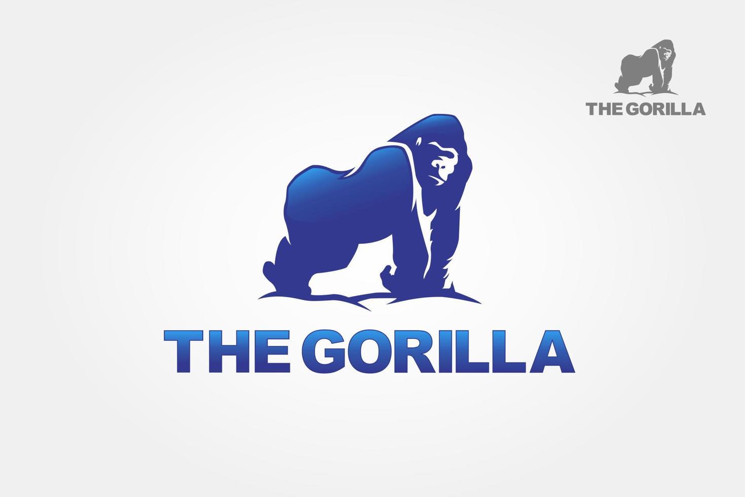 The Gorilla Vector Logo Template. Gorilla for the symbol. Artistic silhouette of wild animals. Logo Illustration.