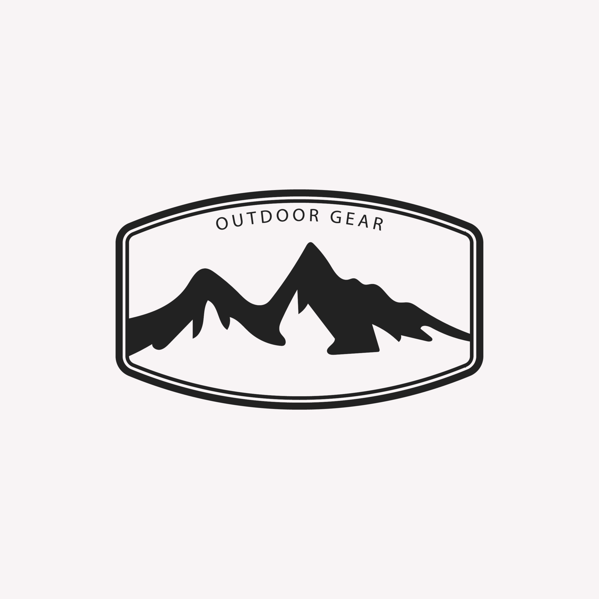 outdoor gear logo badge simple 13463127 Vector Art at Vecteezy