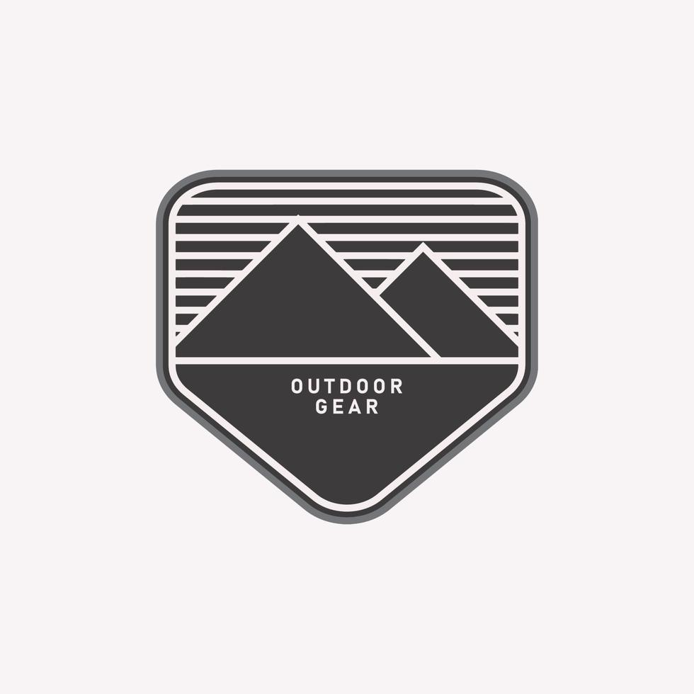 outdoor gear logo badge simple vector