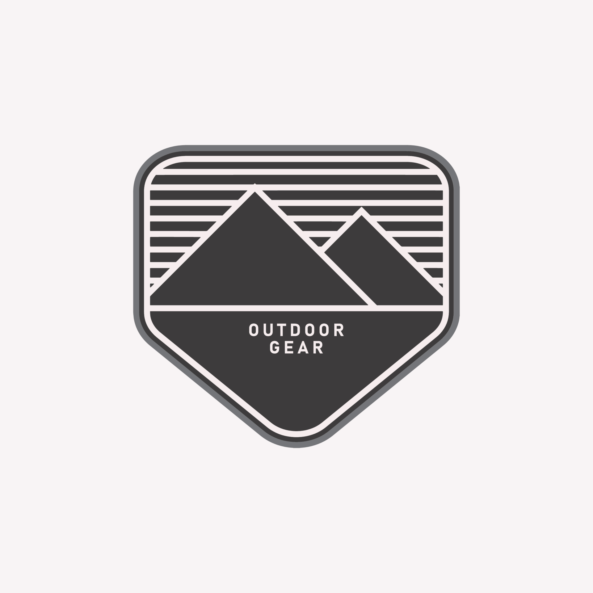 outdoor gear logo badge simple 13463132 Vector Art at Vecteezy