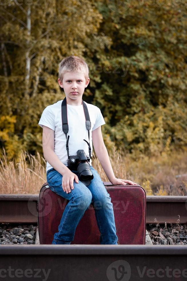 the boy with the camera photo