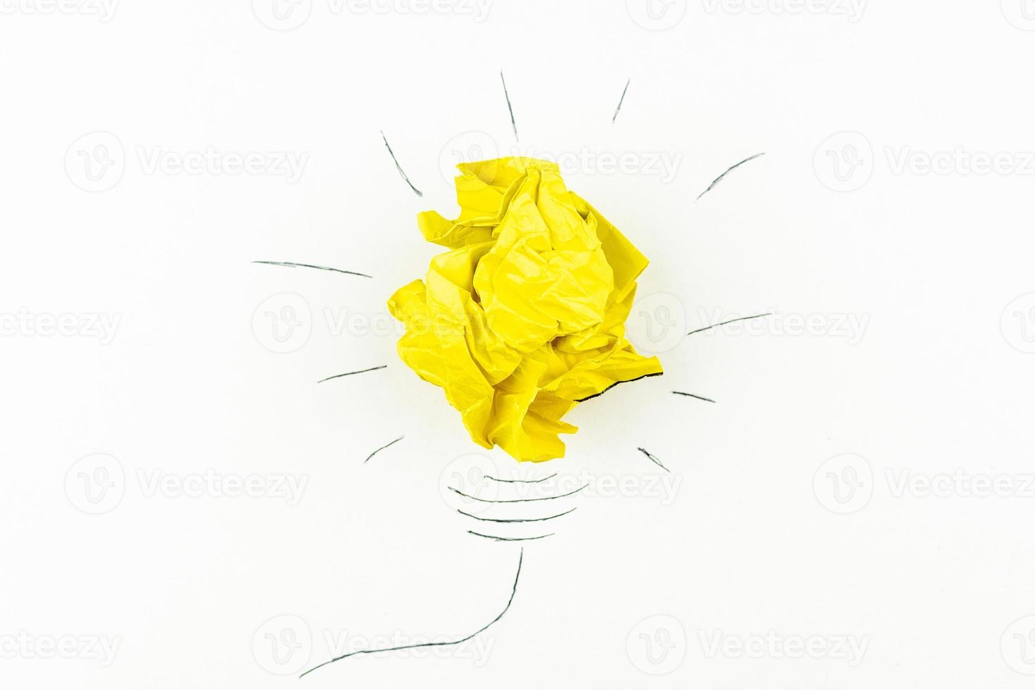 crumpled paper light bulb photo