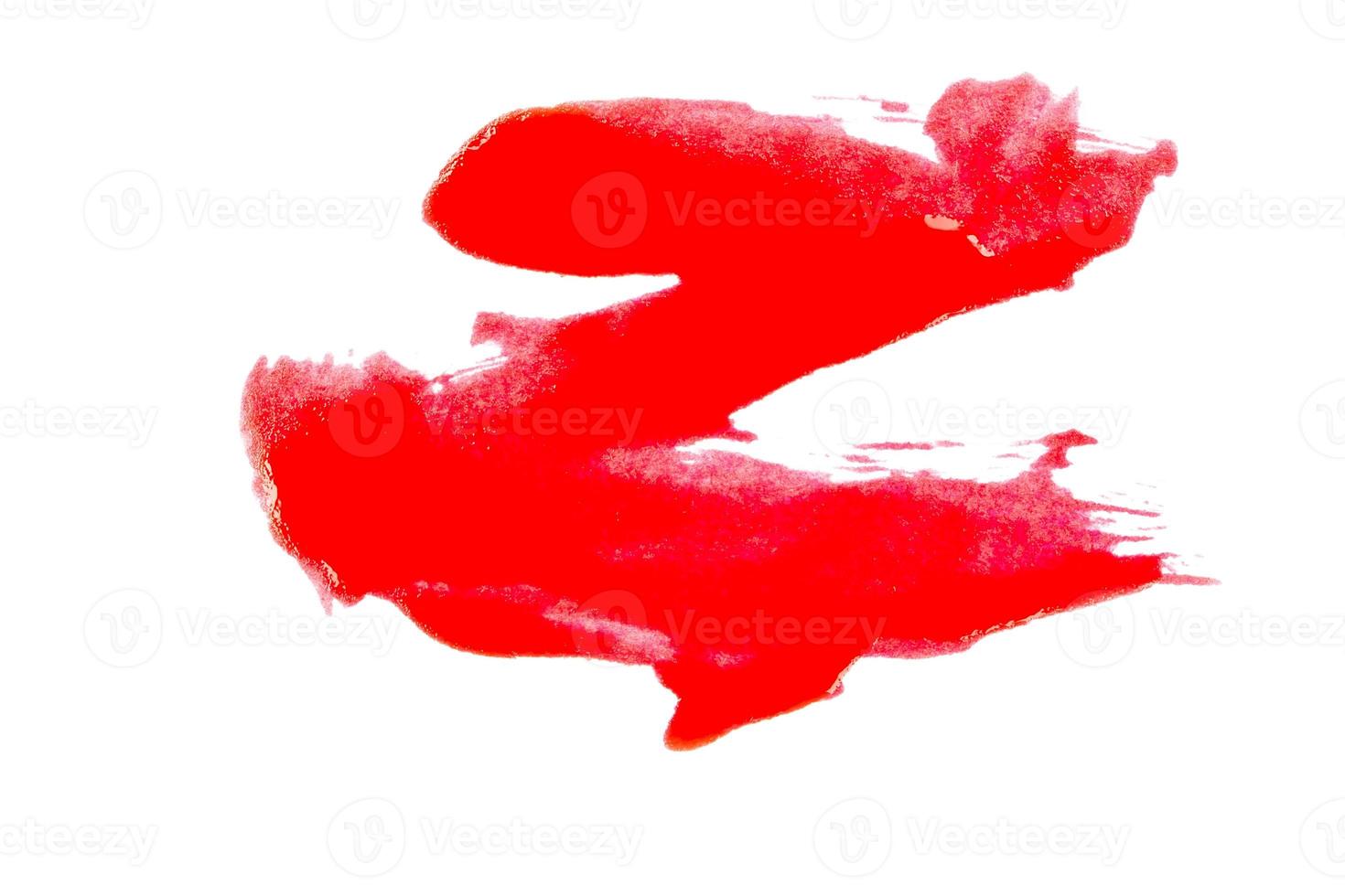 red paint on white background photo