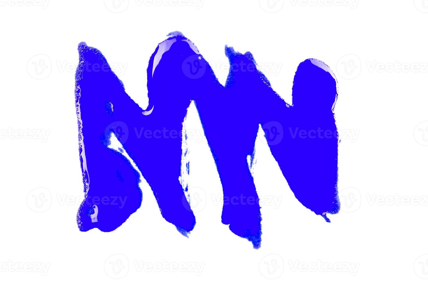 blue paint on white background photo