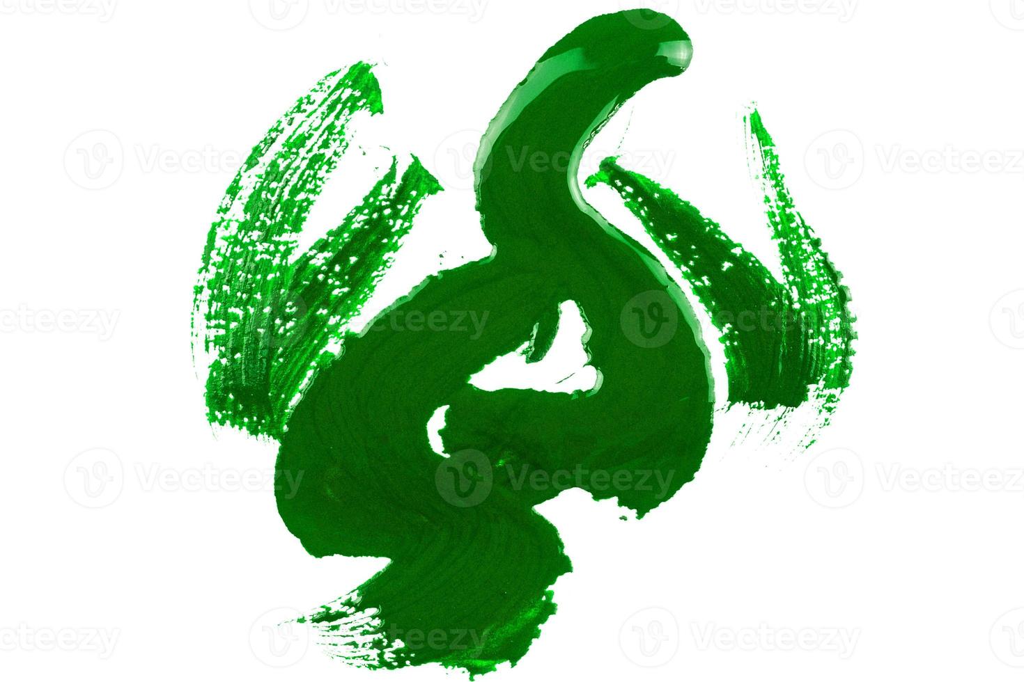 green paint on white background photo